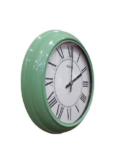 Regal 4290 Hwr Özel Seri Metal Kasa Akar Sessiz Saniyeli Duvar Saati Çok Renkli