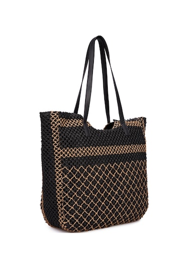 Pierre Cardin Kadın Hasır Omuz Çantası 05pc25y1502 Siyah