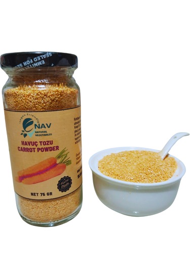 Nav Havuç Tozu Ev Yapımı Katkısız Koruyucusuz Sağlıklı Cam Şişede