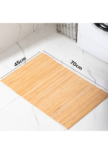 Porsima Pbt-374 Ahşap Bambu Kaymaz Banyo Matı Paspas 45x70cm