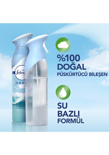 Febreze Okyanus Esintisi Hava Ferahlatıcı Sprey Oda Kokusu 3 x 185 ML