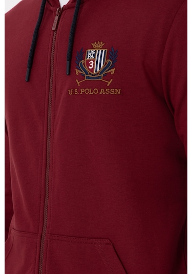 U.s. Polo Assn. Erkek Bordo Hırka Örme 50293649-vr014 Bordo