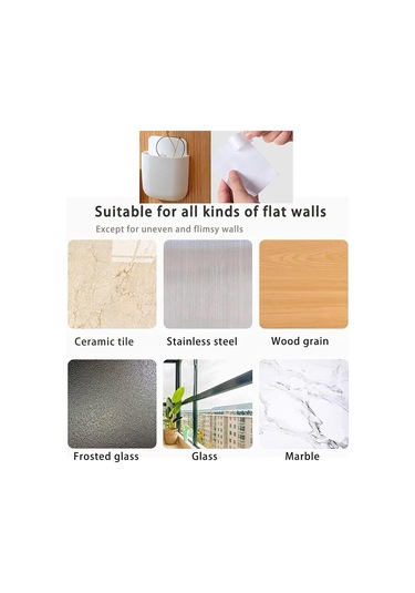 Geekyou 5 Adet Duvar Tipi Pp Depolama Kutusu, Ev Aletleri Kumandasını Ve Telefonu Tutar, Şarj Delikli, Dayanıklı, Evde Kullanım İçin Çok Renkli