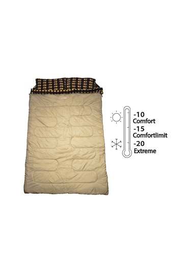 Nurgaz Campout Çift Kişilik Uyku Tulumu Bej