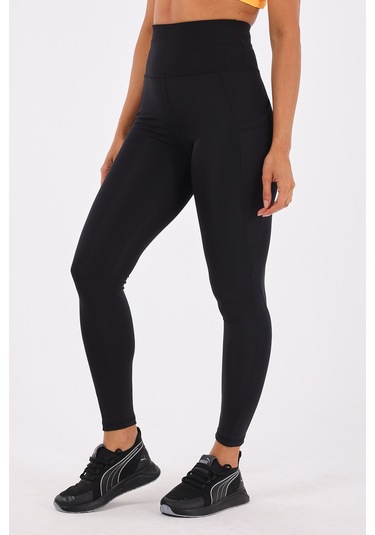 Scorp Sculpt Kadın Yüksek Bel Toparlayıcı Push Up Cepli Uzun Spor Tayt Siyah STANDART