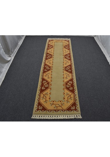 Zehra Abla Halı Yeni El Dokuma Benzersiz Çiçekli Milas Yolluk Yün Halı 5679 Renkli