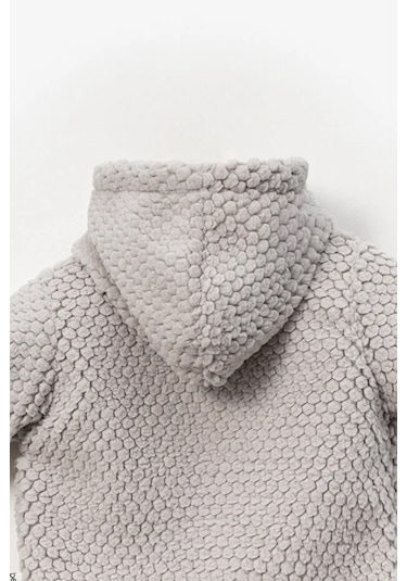 Kabartmalı Minikler Desenli Wellsoft Hırka Bej