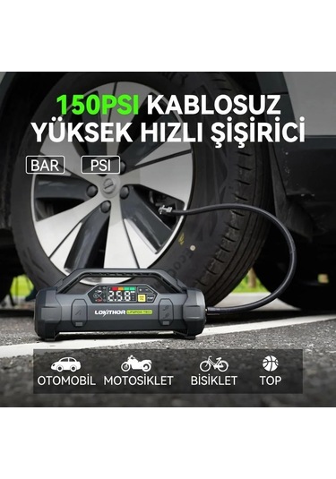 Lokithor Ja3000pro 12v 3000amp Lifepo4 Akıllı Akü + Pompa + + Led Lamba