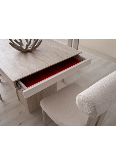 Vizon Mdf Masa + 6 Sandalye Aytaşı