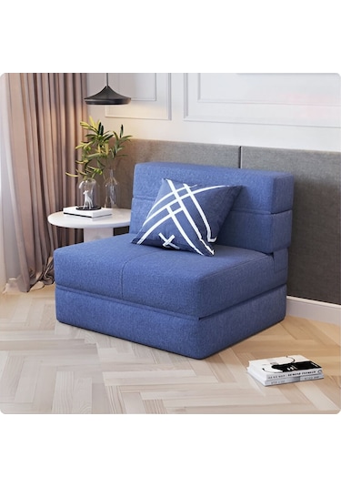 Good Night Twix Tek Kişilik Katlanır Yataklı Koltuk 72cm Lacivert