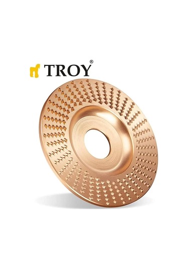 Troy 25075 Avuç Taşlama İçin Ahşap Aşındırıcı Disk, Düz Yassı, 125mm