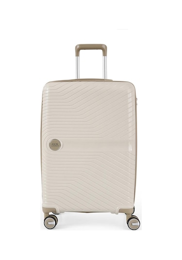 Ççs 5239 Polipropilen Kabin Boy Valiz Beyaz-bej Beyaz - Bej