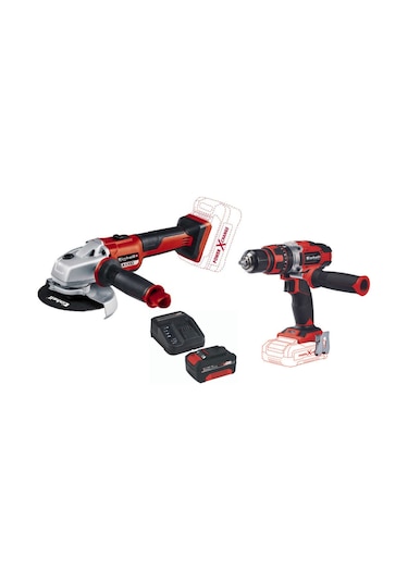 Einhell Axxio Avuç Taşlama + TE-CD 18/48 Li-i 18v Darbeli Vidalama + 4.0 Ah Akü ve Şarj