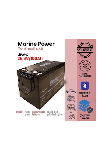 Marine Power 24v 100ah Lityum Lifepo4 Akü