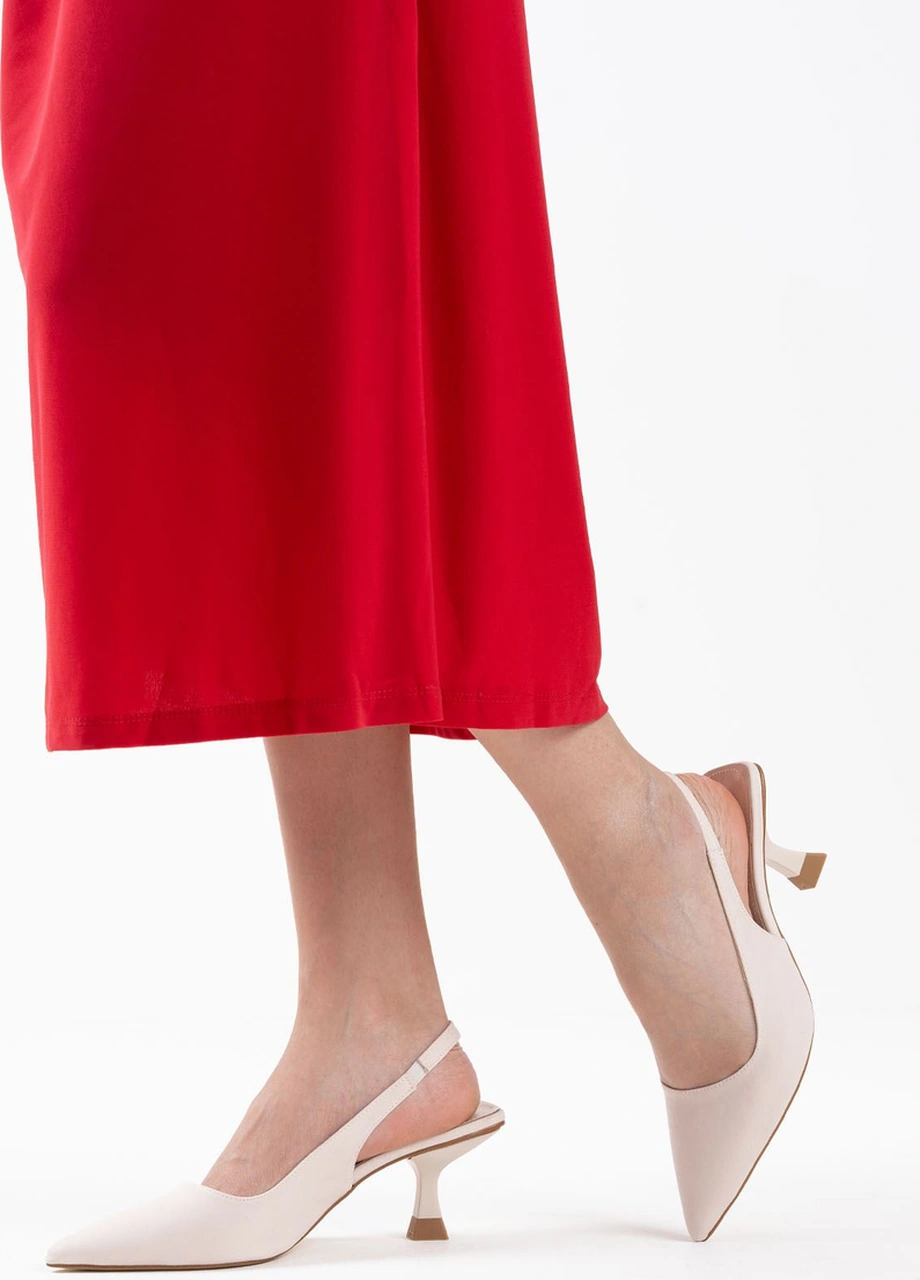 Angelica Kadın Bej Saten Topuklu Ayakkabı Muhtelif