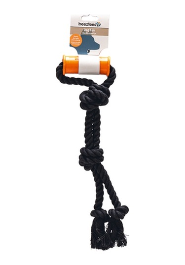 Beeztees Köpek Oyuncağı, Diş İpi, Tpr Tutamaçlı, Siyah, 40x13,5x5,5cm, 232gr