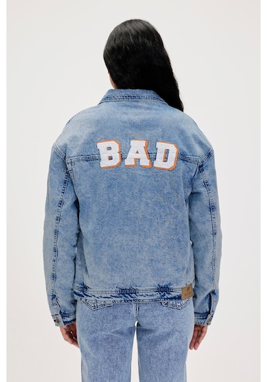 Adelina Mavi Kadın Denim Ceket-mavi Mavi