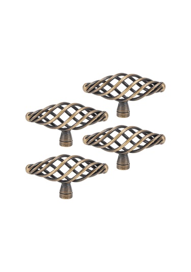 Vkemall 4 Adet Zink Alyuminyum Avrupa Stili Antik Bakır Kasa Çekmecesi Puller, Ev Ofis Mobilya Kolu, Saçma Kaliteli Dayanıklı, Kolay Kurulum Diğer