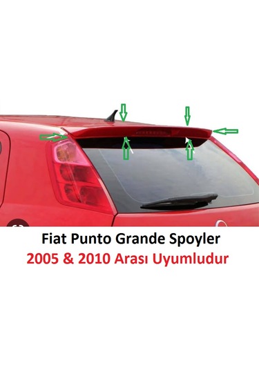 Fiat Punto Rüzgarlık Boyasız Ham Siyah Tesim