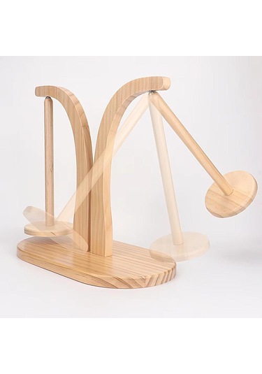 Dolıty İplik Topu Tutucu Anne Hediye Dönebilen Ahşap-rengi