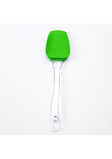 Promosyonca Silikon Spatula, Mutfak Pişirme Aracı, Şeffaf Tutma Yeri Yeşil Çok Renkli