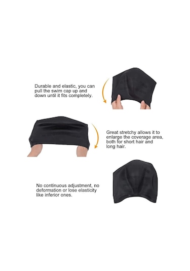 Uzun Saçlı Yetişkinler İçin Silikon Kulak Koruma Suya Dayanıklı Yüzme Bonesi Kırmızı