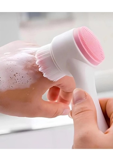 Keops Çift Taraflı Silikon Cilt Temizleme Fırçası Plastik
