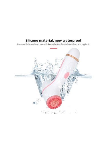 Sones Cnaier Ae-868 Pil İle Çalışan Silikon Ultrasonik Titreşimli Yüz Cilt Bakımı Elektrikli Yüz Temizleyici Mavi