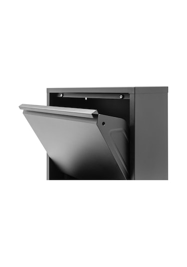 4 Raflı Metal Ayakkabılık Siyah Ayakkabı Rafı Rehome Siyah