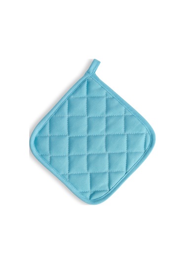 Yanmaz Fırın Eldiveni Ve Fırın Tutacağı 1 Eldiven 1 Tutacak Açık Mavi