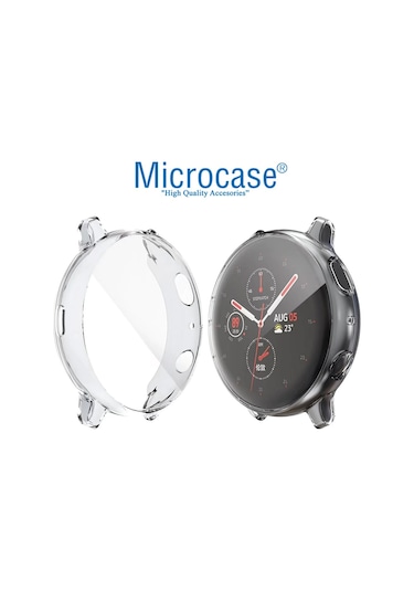 Samsung Uyumlu Watch Active 2 44 Mm Önü Kapalı Silikon Kılıf - Şeffaf