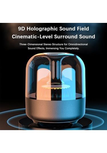 Renkli Dinamik Atmosfer Işığı Desteği Plug-ın U Disk / Tf Kart İle Kablosuz Serin Hifi Ses Bluetooth Hoparlör