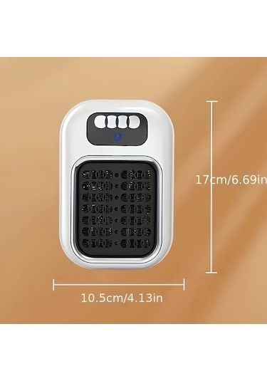 Willowhaven Siyah 1 Adet Duvar Tipi Fanlı Isıtıcı, Enerji Tasarruflu Mini Taşınabilir Elektrikli Isıtıcı Ofis Yatak Odası