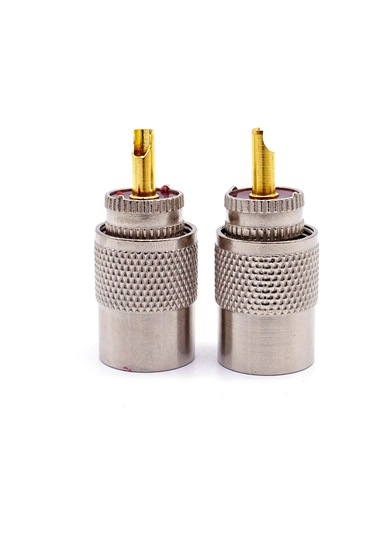 Sones 10 Adet Uhf Erkek Pl259 Konnektör Rg8 / Rg58 Kablo Pabucu Anten Konnektörü