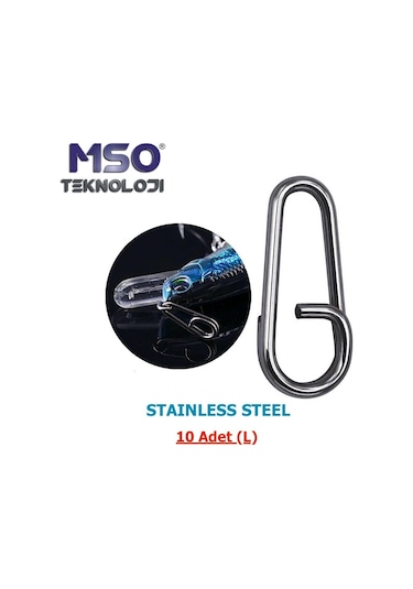 MSO Olta Balıkçılık Paslanmaz Çelik Oval Split Ring Klips