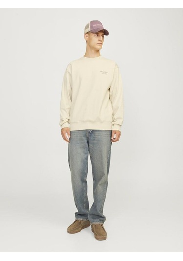 Jack Jones Blachad Brandıng Bisiklet Yaka Erkek Sweat 12261386 001