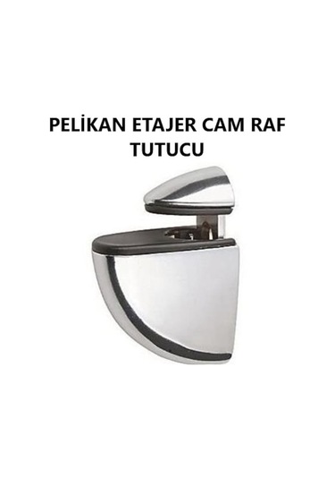 Vidalı Metal Raf Tutucu Cam, Etejer Tutucu