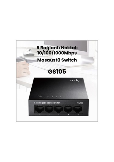 Cudy GS105 5 Port 10/100/1000 M 16K Mac Gigabit Switch