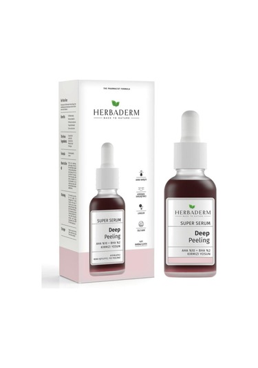 Herbaderm Süper Serum Aydınlatıcı Cilt Tonu Eşitleyici Peeling 30 ML
