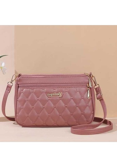 Ganzhoushop Ve Pink Omuz Nakışlı Moda Kapasiteli Kadın Kadın Güzel Çoklu Cepler Çantası Çantası Çanta Büyük Askılı Um Pembe