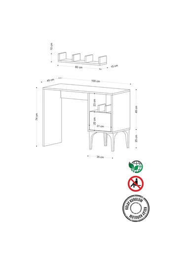 Decormet Rish Çalışma Masası Dec0078 Çok Renkli