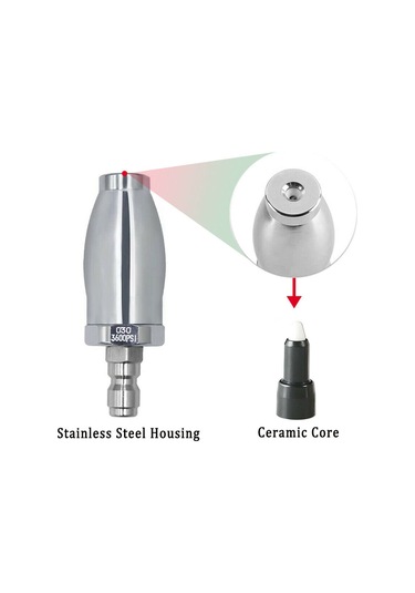 Leezsing 360 Derece Torklu Sprey, 3600 Psı Yüksek Basınçlı Temizleyici, 1/4" Hızlı Bağlantı, Çelik Gövde, Çamaşır/metal/tekne Temizliği