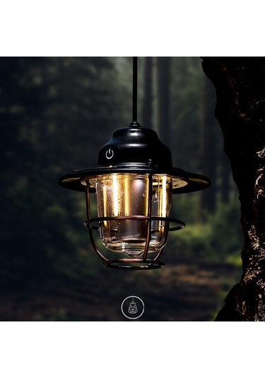 Yuntech01 Led Kamp Işığı, Usb Şarjlı, 7 Işık Modu, Su Geçirmez, Retro Tasarım, Dahili Li-poly Batarya Yeşil Çok Renkli