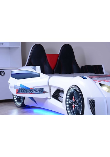 Setaymobilya Arabalı Yatak , Audi V7 Kapıları Açılan , Full Ledli , Koltuklu