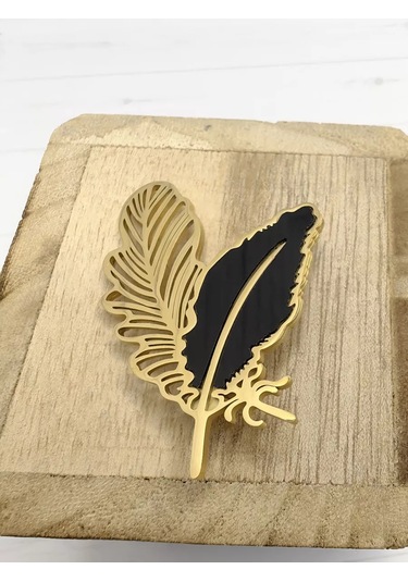 Re Chic Sh Broş "şairin Tüyü" 228788289 Altın Rengi