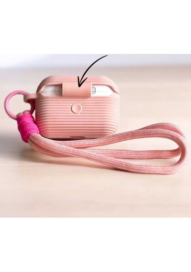 Iphone Pro/pro2 Nesil Uyumlu Koruyucu Bluetooth Kulaklık Kılıfı Pembe Airpods Pro/pro2 Nesil