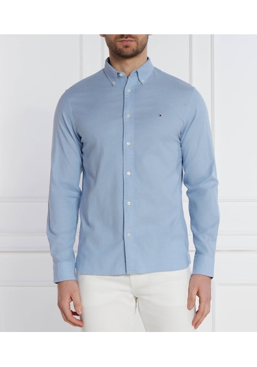 Tommy Hilfiger Erkek Regular Fit Pamuklu Gömlek Mavi