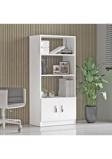 Yurudesign Vario D Ofis Kitaplık Beyaz VO4-W