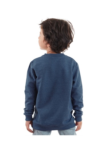Denokids Uzay Kaşifi Erkek Çocuk İndigo Sweatshirt Renkli