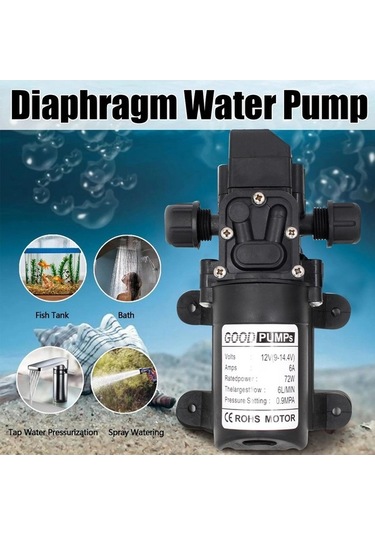 Trendooze Suntek Dc 12v Kendinden Emişli Diyafram Pompası - Su Basıncı Artışı